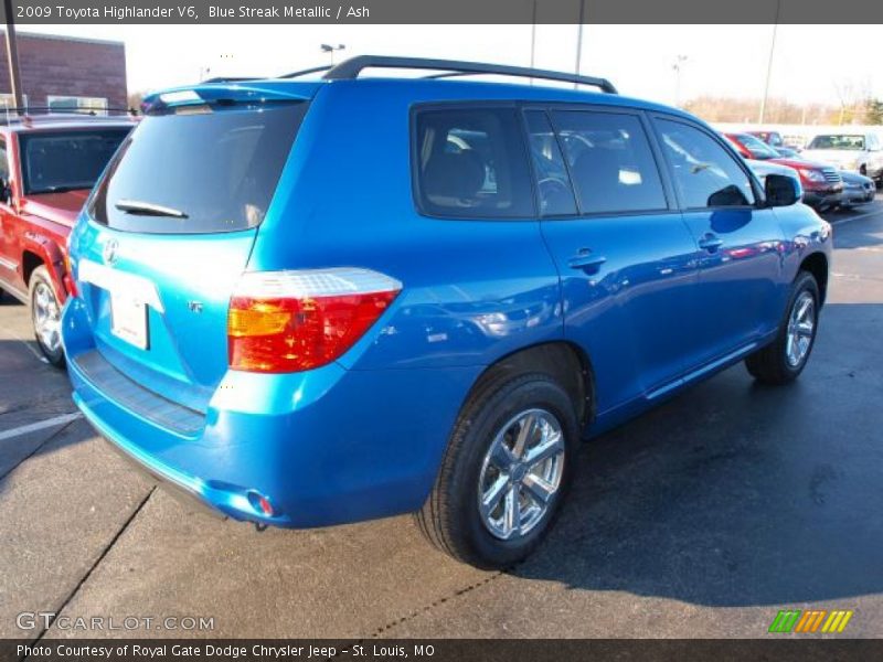 Blue Streak Metallic / Ash 2009 Toyota Highlander V6