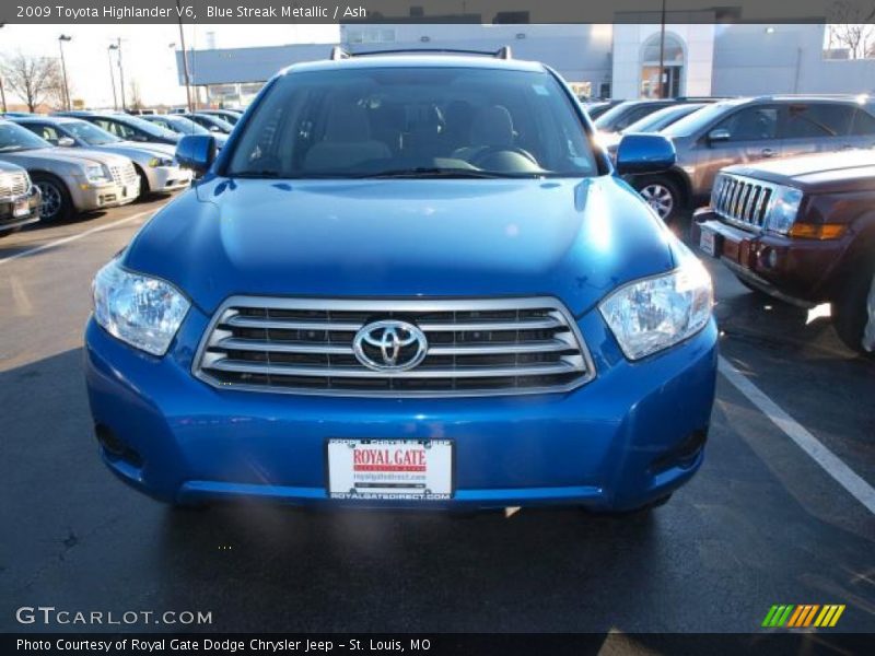 Blue Streak Metallic / Ash 2009 Toyota Highlander V6