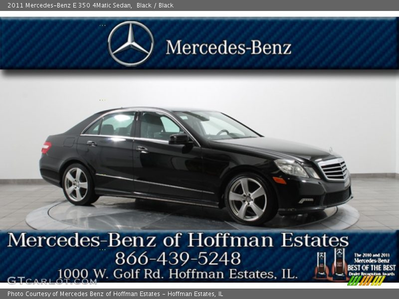 Black / Black 2011 Mercedes-Benz E 350 4Matic Sedan