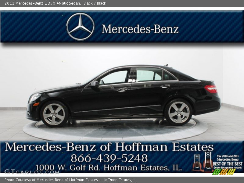 Black / Black 2011 Mercedes-Benz E 350 4Matic Sedan