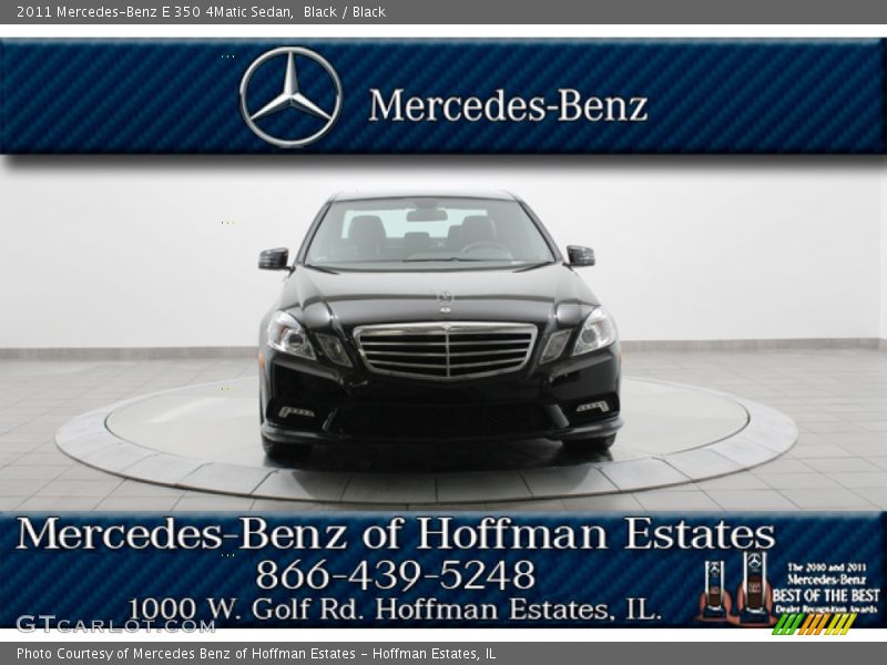 Black / Black 2011 Mercedes-Benz E 350 4Matic Sedan