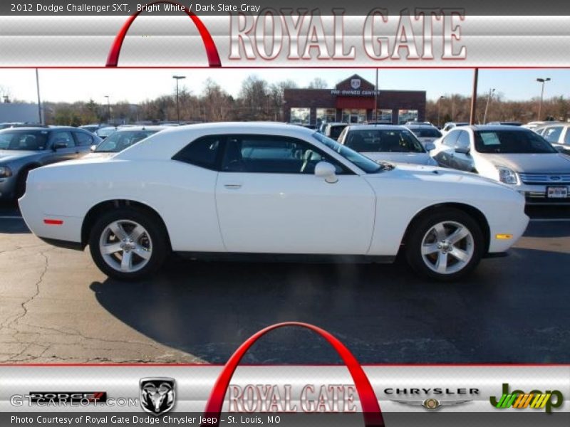 Bright White / Dark Slate Gray 2012 Dodge Challenger SXT