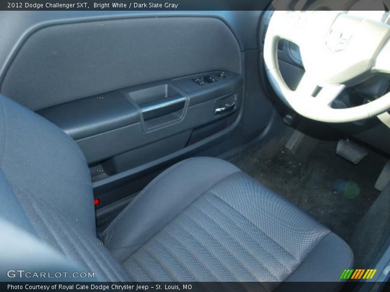 Bright White / Dark Slate Gray 2012 Dodge Challenger SXT