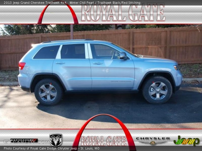 Winter Chill Pearl / Trailhawk Black/Red Stitching 2013 Jeep Grand Cherokee Trailhawk 4x4