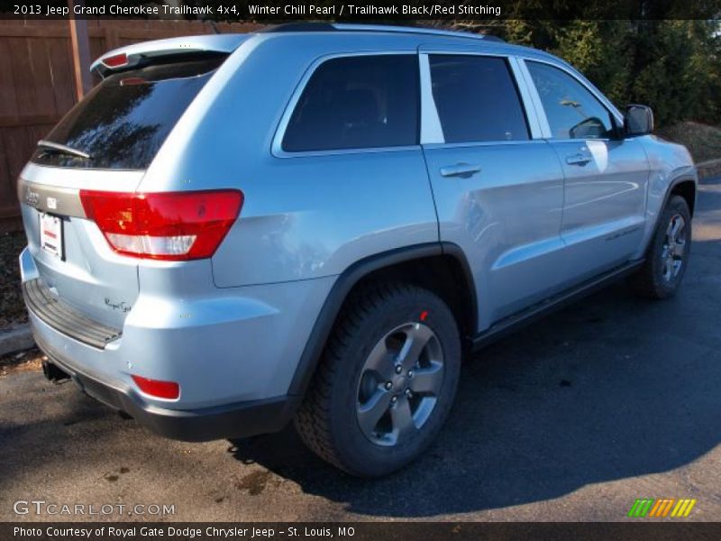 Winter Chill Pearl / Trailhawk Black/Red Stitching 2013 Jeep Grand Cherokee Trailhawk 4x4