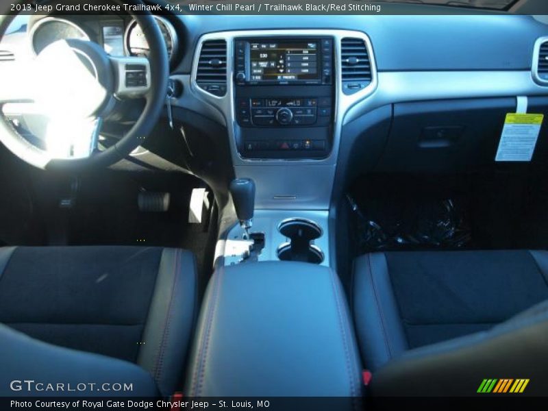 Winter Chill Pearl / Trailhawk Black/Red Stitching 2013 Jeep Grand Cherokee Trailhawk 4x4