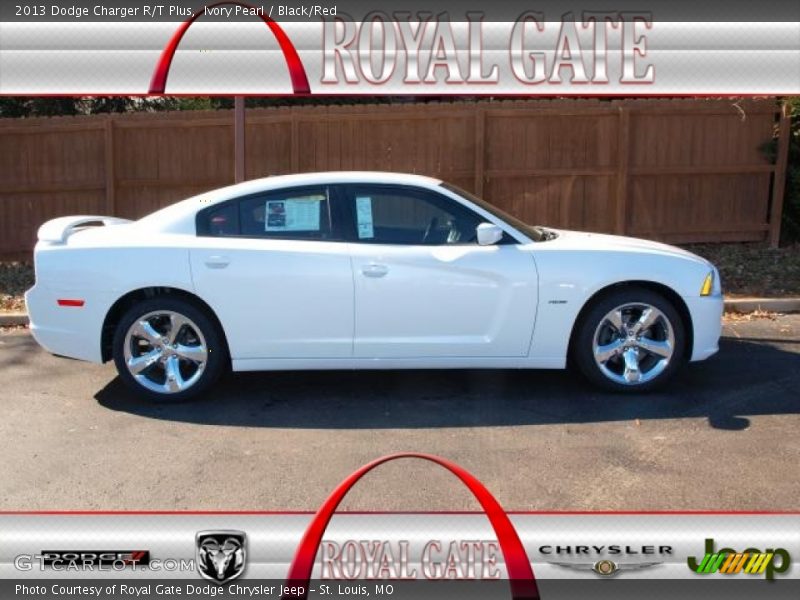 Ivory Pearl / Black/Red 2013 Dodge Charger R/T Plus