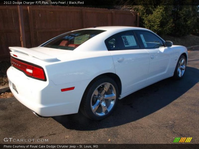 Ivory Pearl / Black/Red 2013 Dodge Charger R/T Plus