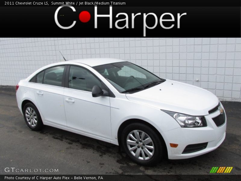 Summit White / Jet Black/Medium Titanium 2011 Chevrolet Cruze LS