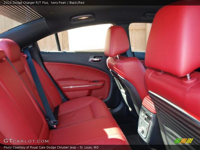 Ivory Pearl / Black/Red 2013 Dodge Charger R/T Plus