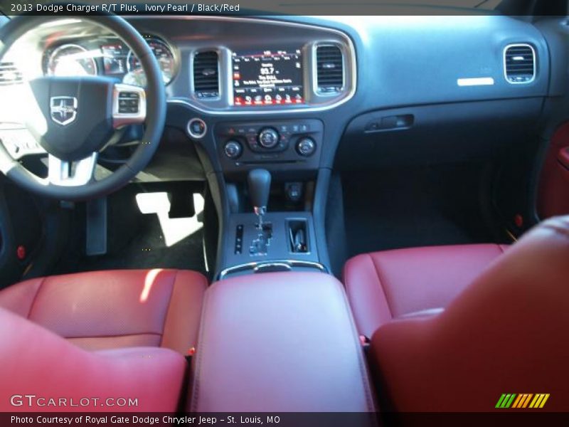 Ivory Pearl / Black/Red 2013 Dodge Charger R/T Plus