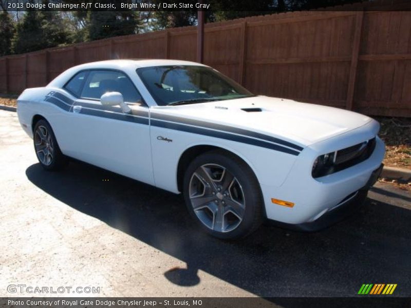 Bright White / Dark Slate Gray 2013 Dodge Challenger R/T Classic