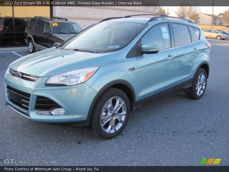 Frosted Glass Metallic / Charcoal Black 2013 Ford Escape SEL 1.6L EcoBoost 4WD