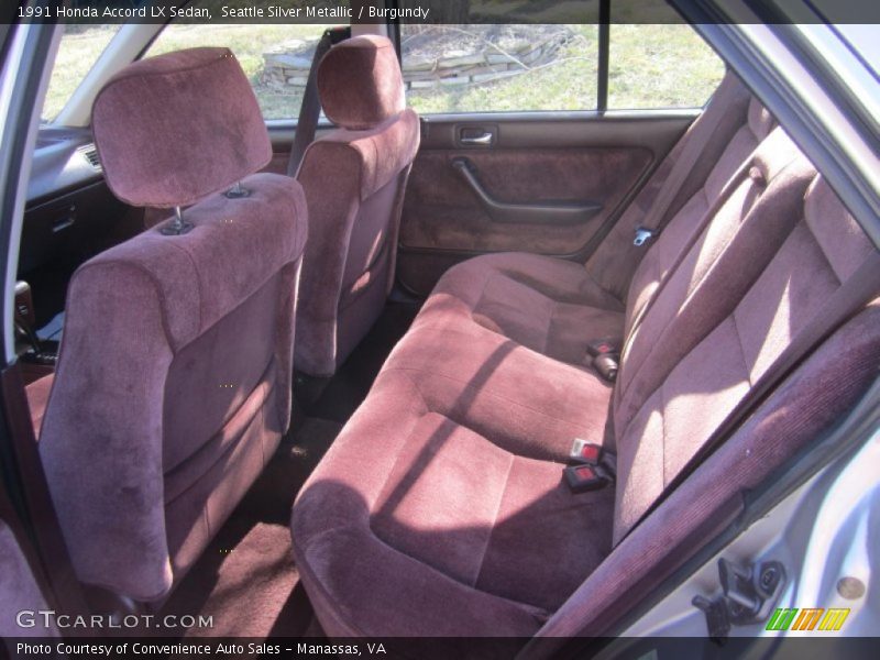 Rear Seat of 1991 Accord LX Sedan