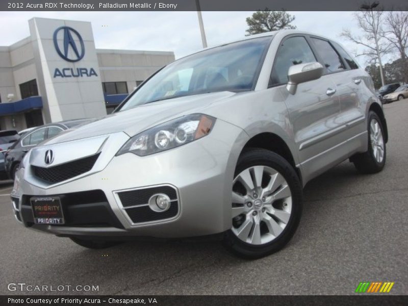 Palladium Metallic / Ebony 2012 Acura RDX Technology