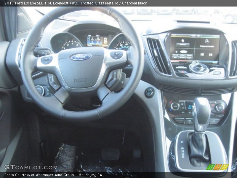 Frosted Glass Metallic / Charcoal Black 2013 Ford Escape SEL 1.6L EcoBoost 4WD