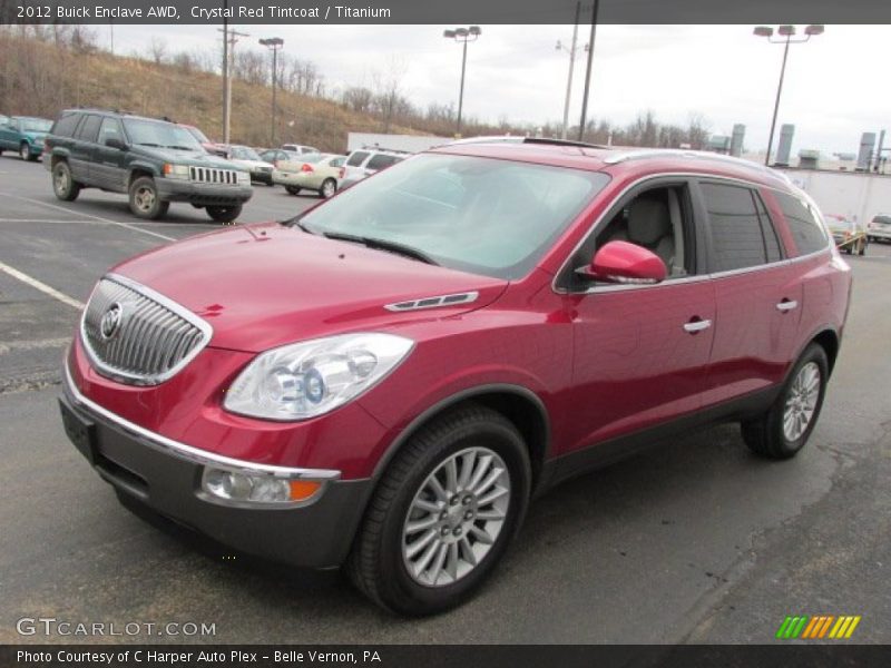 Crystal Red Tintcoat / Titanium 2012 Buick Enclave AWD