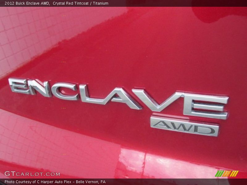 Crystal Red Tintcoat / Titanium 2012 Buick Enclave AWD