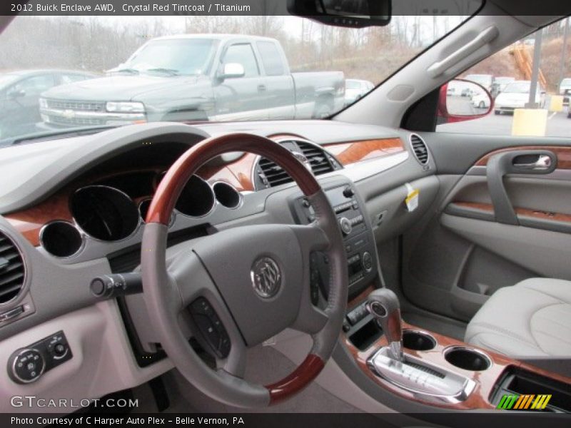 Crystal Red Tintcoat / Titanium 2012 Buick Enclave AWD