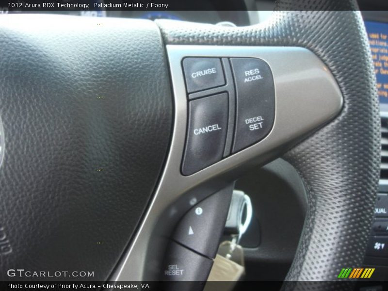 Palladium Metallic / Ebony 2012 Acura RDX Technology