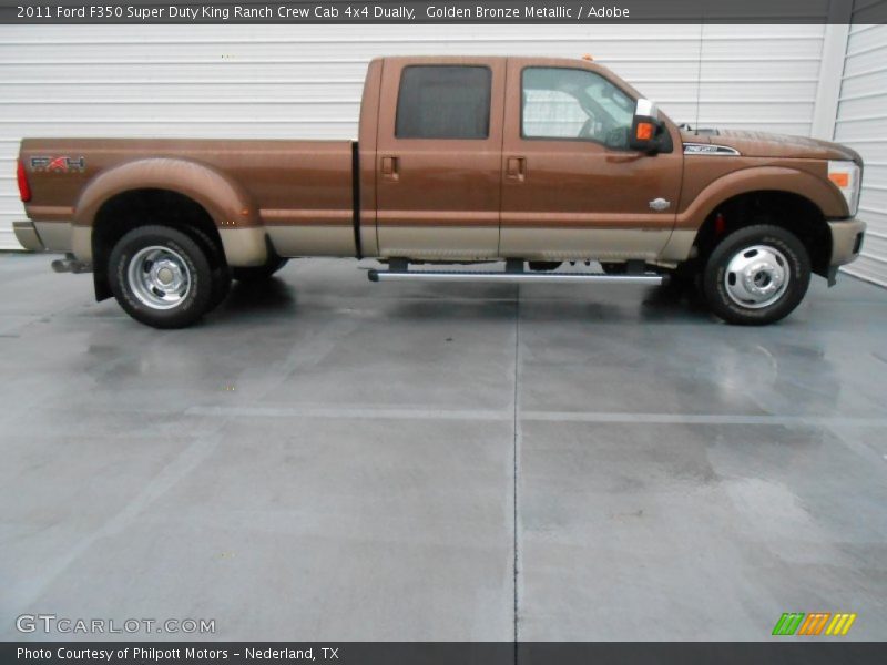 Golden Bronze Metallic / Adobe 2011 Ford F350 Super Duty King Ranch Crew Cab 4x4 Dually