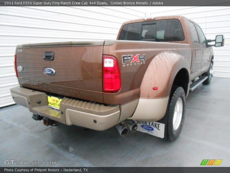 Golden Bronze Metallic / Adobe 2011 Ford F350 Super Duty King Ranch Crew Cab 4x4 Dually