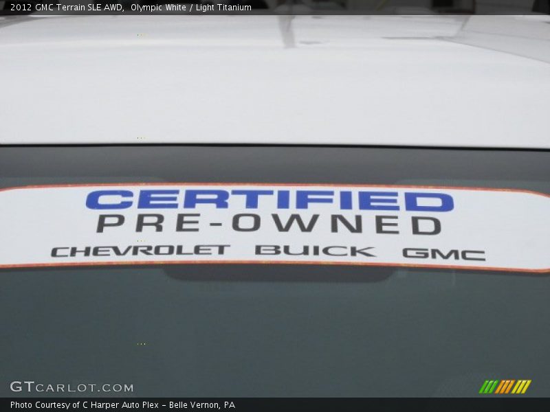 Olympic White / Light Titanium 2012 GMC Terrain SLE AWD