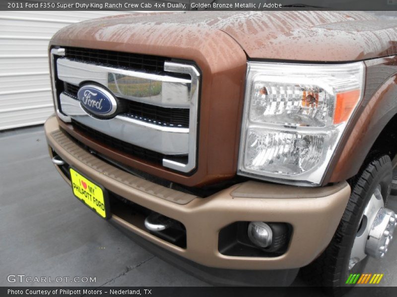 Golden Bronze Metallic / Adobe 2011 Ford F350 Super Duty King Ranch Crew Cab 4x4 Dually