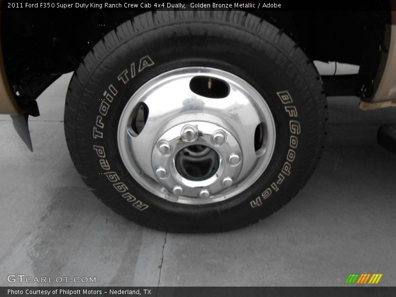Golden Bronze Metallic / Adobe 2011 Ford F350 Super Duty King Ranch Crew Cab 4x4 Dually