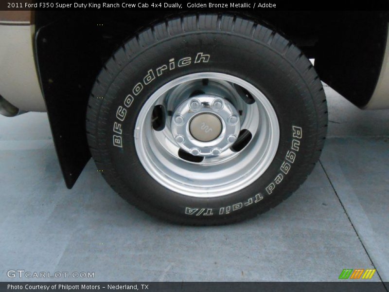 Golden Bronze Metallic / Adobe 2011 Ford F350 Super Duty King Ranch Crew Cab 4x4 Dually