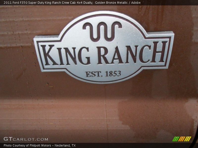 Golden Bronze Metallic / Adobe 2011 Ford F350 Super Duty King Ranch Crew Cab 4x4 Dually