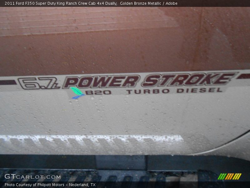 Golden Bronze Metallic / Adobe 2011 Ford F350 Super Duty King Ranch Crew Cab 4x4 Dually