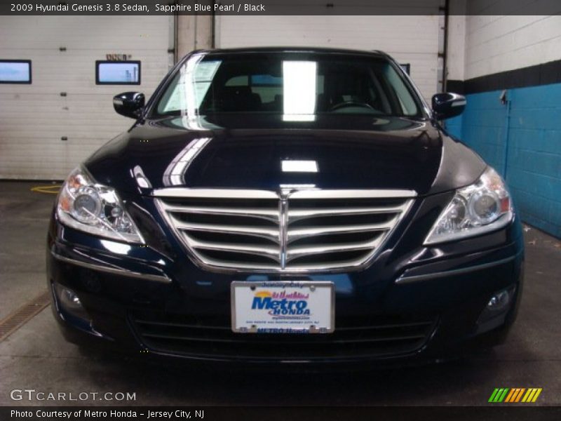 Sapphire Blue Pearl / Black 2009 Hyundai Genesis 3.8 Sedan