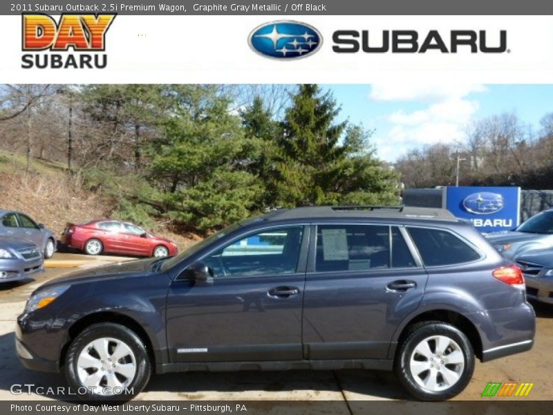 Graphite Gray Metallic / Off Black 2011 Subaru Outback 2.5i Premium Wagon