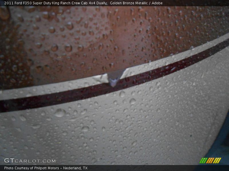 Golden Bronze Metallic / Adobe 2011 Ford F350 Super Duty King Ranch Crew Cab 4x4 Dually