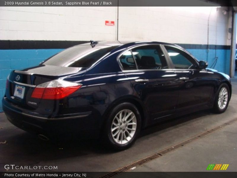 Sapphire Blue Pearl / Black 2009 Hyundai Genesis 3.8 Sedan