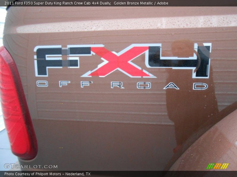 Golden Bronze Metallic / Adobe 2011 Ford F350 Super Duty King Ranch Crew Cab 4x4 Dually