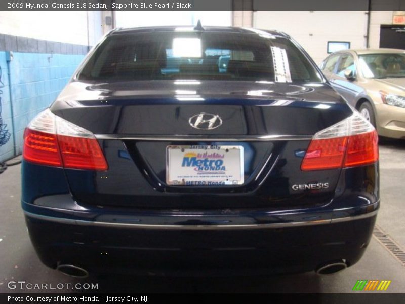 Sapphire Blue Pearl / Black 2009 Hyundai Genesis 3.8 Sedan