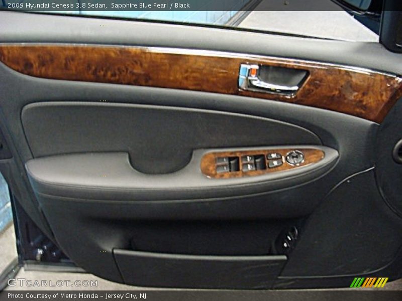 Sapphire Blue Pearl / Black 2009 Hyundai Genesis 3.8 Sedan
