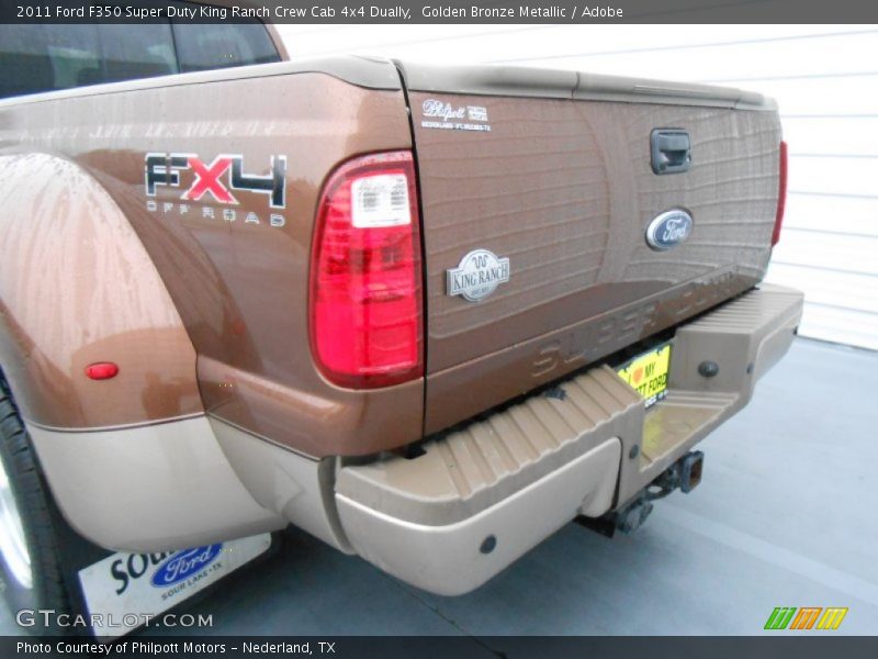 Golden Bronze Metallic / Adobe 2011 Ford F350 Super Duty King Ranch Crew Cab 4x4 Dually
