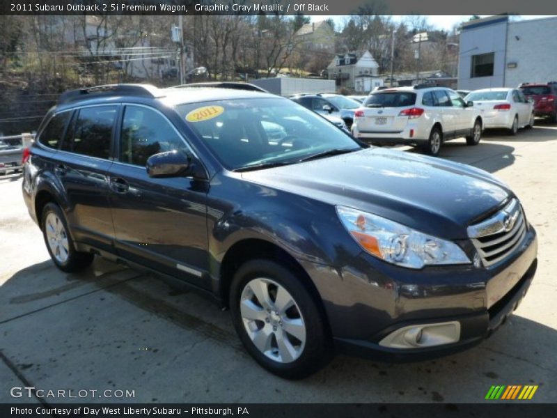 Graphite Gray Metallic / Off Black 2011 Subaru Outback 2.5i Premium Wagon