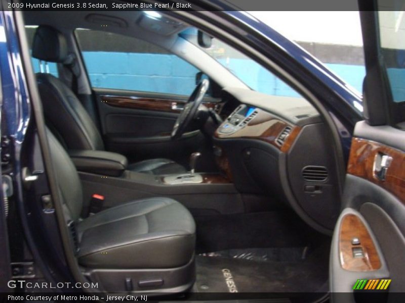 Sapphire Blue Pearl / Black 2009 Hyundai Genesis 3.8 Sedan