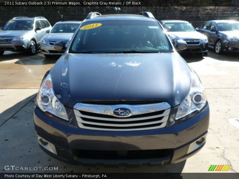 Graphite Gray Metallic / Off Black 2011 Subaru Outback 2.5i Premium Wagon