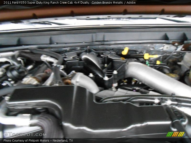 Golden Bronze Metallic / Adobe 2011 Ford F350 Super Duty King Ranch Crew Cab 4x4 Dually