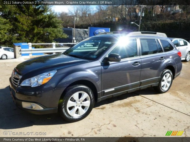 Graphite Gray Metallic / Off Black 2011 Subaru Outback 2.5i Premium Wagon