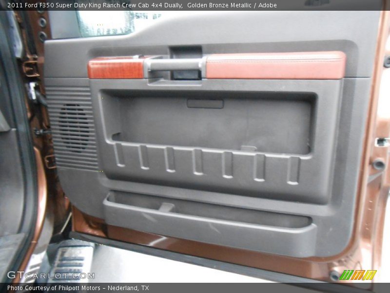 Golden Bronze Metallic / Adobe 2011 Ford F350 Super Duty King Ranch Crew Cab 4x4 Dually