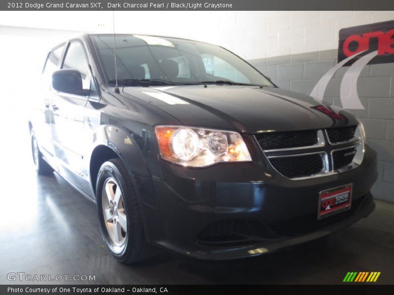 Dark Charcoal Pearl / Black/Light Graystone 2012 Dodge Grand Caravan SXT
