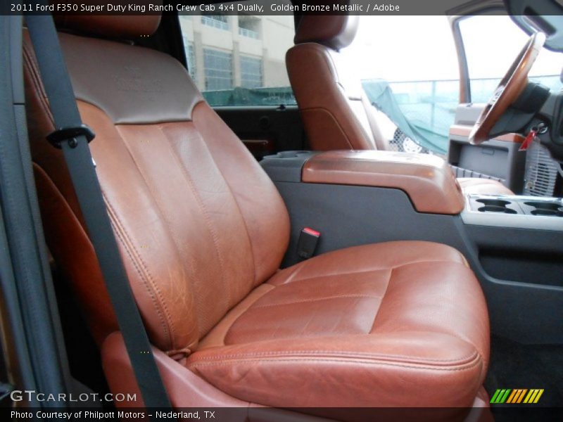 Golden Bronze Metallic / Adobe 2011 Ford F350 Super Duty King Ranch Crew Cab 4x4 Dually