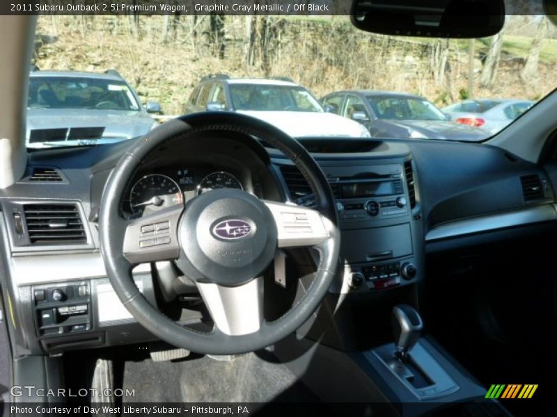 Graphite Gray Metallic / Off Black 2011 Subaru Outback 2.5i Premium Wagon