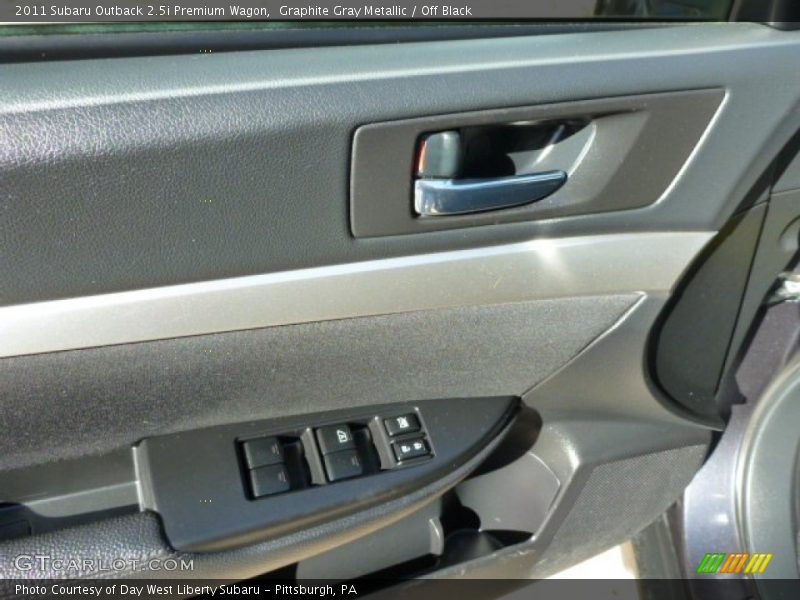 Graphite Gray Metallic / Off Black 2011 Subaru Outback 2.5i Premium Wagon